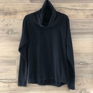 Lululemon Cowl Black Top Long Sleeve Size L